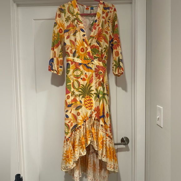 NWT Farm Rio Wrap Midi Dress - Picture 4 of 10